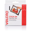 Velcro Brand Stick On Hook Only 25mm x 3.6m Tape With Dispenser White