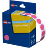 Avery Removable Dispenser Labels 14mm Round Pink Pack Of 1050
