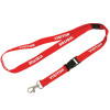 Rexel Pre-Printed ID Lanyards Visitor With Breakaway Safety Clip Red Pack Of 5