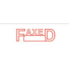 Deskmate Pre Ink Stamp F12 Faxed (Date) Red