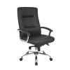 Georgia Executive High Back  Chair With Padded Arms Black PU Seat and Back