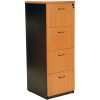 Logan Filing Cabinet 4 Drawer 476W x 550D x 1339mmH Beech And Ironstone