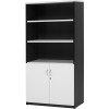 Logan Stationery Cupboard Half Door 900W x 450D x 1800mmH White And Ironstone