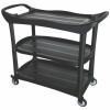 Cleanlink Utility Trolley 3-Tier Trolley Without Buckets Black