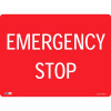 Zions Emergency Sign Emergency Stop 450x600mm Polypropylene