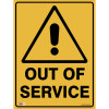 Zions Warning Sign Out Of Service 450x600mm Metal