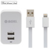 Moki Lightning To USB Cable + Wall Charger White