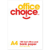 OFFICE CHOICE OFFICE PAD A4 100 Leaf Bank Ruled 55gsm