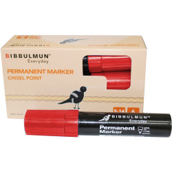 Bibbulmun 810 Permanent Marker Chisel 5-14mm Red