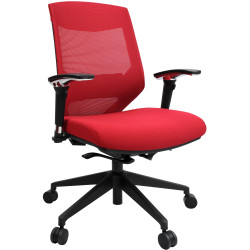 Vogue Mesh Back Chair Medium Back With Arms Red