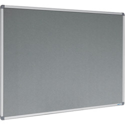 Visionchart Felt Pinboard 1800x900mm Aluminium Frame Grey