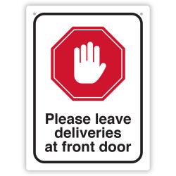 Durus Health And Safety Sign Wall Sign Home Deliveries Black and Red