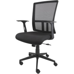 Visionchart Meet Mesh High Back Chair With Arms Mesh Back Fabric Seat Black