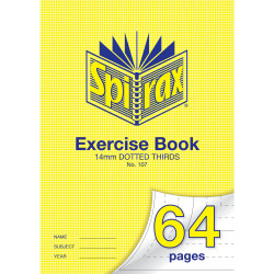 Spirax Exercise Book 107 A4 64 Page 14mm Dotted Thirds