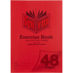 Spirax Exercise Book P104 A4 48 Page 18mm Dotted Thirds