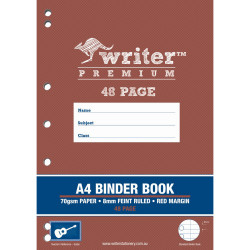 Writer Premium Binder Book A4 8mm Ruled 48 Pages Guitar