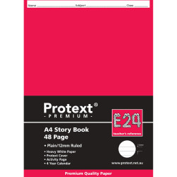 Protext Premium Story Book E24 A4 12mm  Plain and Ruled 48 Pages