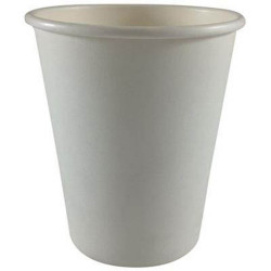 Writer Disposable Single Wall Paper Cups 237ml 8oz Box of 1000 White