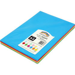 Rainbow System Board A4 150 gsm Bright Assorted 100 Sheets