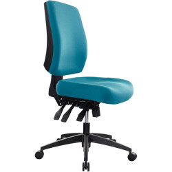 Buro Tidal Mid Back Office Chair No Arms Teal Fabric Seat and Back