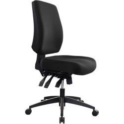 Buro Tidal Mid Back Office Chair No Arms Black Fabric Seat and Back