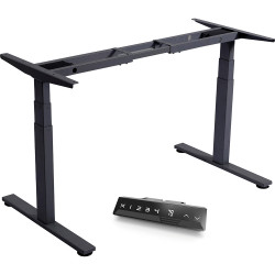 Infinity Electric Height Adjustable Desk 3 Stage Leg Frame Only Black