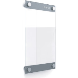 Quartet Infinity Glass Board Custom 279 X 432MM Clear/Silver