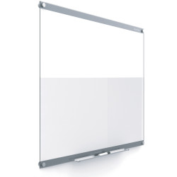 Quartet Infinity Glass Board Custom 457 X 609MM Clear/Silver