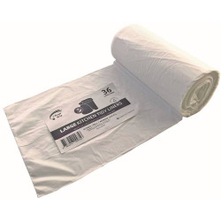 Clean Wiz Oxo-Biodegradable Kitchen Tidy Liners 36L White Pack of 50