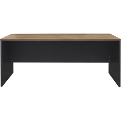 OM Premier Straight Desk 1800W x 750D x 720mmH Regal Walnut And Charcoal