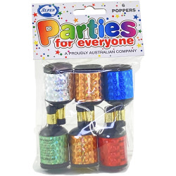 Alpen Party Poppers String Release Pack of 6