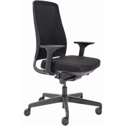 Buro Konfurb Sense Ergonomic Office Chair With Arms  Black Fabric Seat And Back