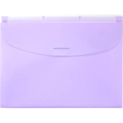 Marbig® Expanding Wallet With 3 Tabs Pastel Purple