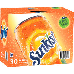 Sunkist Orange 375ml Can Pack of 30