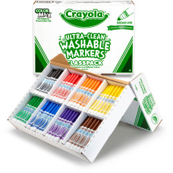 Crayola Ultra Clean Washable Broadline Marker Classic Classpack Pack of 200