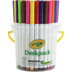 Crayola Thinline Markers Super Tips Washable Deskpack 40 Assorted