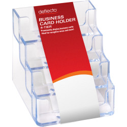 Deflecto Business Card Holder 4 Tiers Landscape