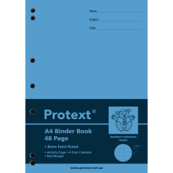 Protext Binder Book A4 7 Hole 8mm Ruled 70gsm 48 Page Koala