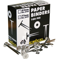 Esselte Paper Binders 75mm Box Of 100