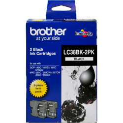 Brother LC-38BK Ink Cartridge Twin Pack Black