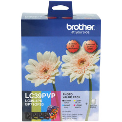 Brother LC-39PVP Ink Cartridge Photo Value Pack