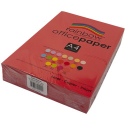 Rainbow Office Copy Paper A4 80gsm Red Ream of 500