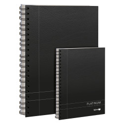 Spirax 400 Notebook Platinum A4 Ruled 90gsm 200 Page Black Side Opening
