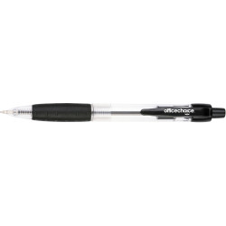 Office Choice Ballpoint Retractable Pen Medium 1mm Black