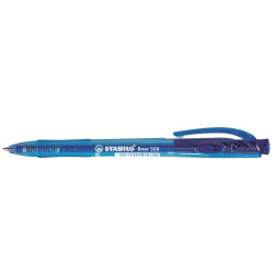 Stabilo 308 Ballpoint Pen Retractable Medium 0.45mm Blue