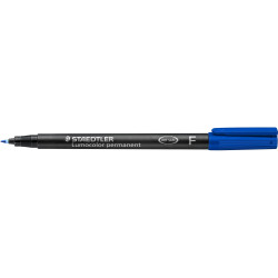 Staedtler 318 Lumocolor Pen Permanent Fine 0.6mm Blue Box of 10