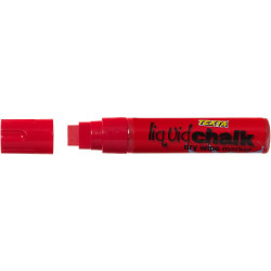 Texta Jumbo Liquid Chalk Marker Dry Wipe Chisel 15mm Red