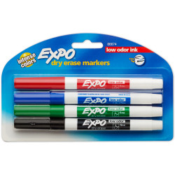 Expo Dry Erase Whiteboard Marker 1.4mm Assorted Pack of 4