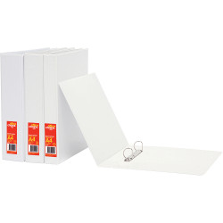 Office Choice Enviro Insert Binder A4 2D Ring 25mm 100% Recycled White