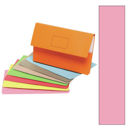 Marbig Slimpick Document Wallet Foolscap Manilla 30mm Gusset Pink